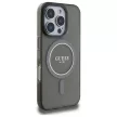 Guess GUHMP16LHFGEREK iPhone 16 Pro 6.3", tok, fekete IML Glitter Circle MagSafe