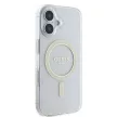 Guess GUHMP16SHFGERET iPhone 16 6.1" tok, átlátszó hardcase IML Glitter Circle MagSafe