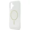 Guess GUHMP16SHFGERET iPhone 16 6.1" tok, átlátszó hardcase IML Glitter Circle MagSafe
