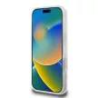 Guess GUHMP16LHFGERET iPhone 16 Pro 6.3" tok, átlátszó hardcase IML Glitter Circle MagSafe