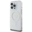 Guess GUHMP16XHFGERET iPhone 16 Pro Max 6.9" tok, átlátszó hardcase IML Glitter Circle MagSafe