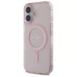Guess GUHMP16SHFGEREP iPhone 16 6.1", tok, rózsaszín hardcase IML Glitter Circle MagSafe