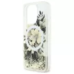 Guess GUHMP16LLFMWTE iPhone 16 Pro 6.3" tok, bézs hardcase Liquid Glitter Flower MagSafe