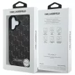 Karl Lagerfeld KLHMP16MPKHPORPK iPhone 16 Plus 6.7" tok, fekete Hot Stamp Magsafe