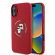 Karl Lagerfeld KLHMP16SSCMKCRHR iPhone 16 6.1" hardcase Silicone Karl&Choupette Heads Ring MagSafe tok, piros