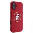Karl Lagerfeld KLHMP16SSCMKCRHR iPhone 16 6.1" hardcase Silicone Karl&Choupette Heads Ring MagSafe tok, piros