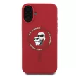 Karl Lagerfeld KLHMP16MSCMKCRHR iPhone 16 Plus 6.7" tok, piros hardcase Silicone Karl&Choupette Heads Ring MagSafe
