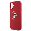 Karl Lagerfeld KLHMP16MSCMKCRHR iPhone 16 Plus 6.7" tok, piros hardcase Silicone Karl&Choupette Heads Ring MagSafe