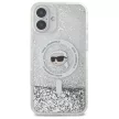 Karl Lagerfeld KLHMP16SLGKISGH iPhone 16, 6.1" hardcase átlátszó Liquid Glitter Karl Head Magsafe