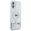 Karl Lagerfeld KLHMP16SLGKISGH iPhone 16, 6.1" hardcase átlátszó Liquid Glitter Karl Head Magsafe