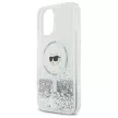 Karl Lagerfeld KLHMP16SLGKISGH iPhone 16, 6.1" hardcase átlátszó Liquid Glitter Karl Head Magsafe