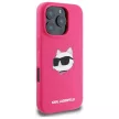 KARL LAGERFELD case IPHONE 16 Pro compatible with MagSafe KLHMP16LSCHPPLF (Sil Choupette Head Print) tok, rózsaszín