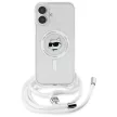 Karl Lagerfeld KLHMP16SHCCHNT iPhone 16, 6.1" hardcase átlátszó IML Choupette Head & Cord Magsafe