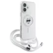 Karl Lagerfeld KLHMP16SHCCHNT iPhone 16, 6.1" hardcase átlátszó IML Choupette Head & Cord Magsafe