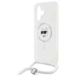 Karl Lagerfeld KLHMP16SHCCHNT iPhone 16, 6.1" hardcase átlátszó IML Choupette Head & Cord Magsafe