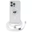 Karl Lagerfeld KLHMP16LHCCHNT iPhone 16, Pro 6.3" hardcase átlátszó IML Choupette Head & Cord Magsafe