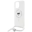 Karl Lagerfeld KLHMP16LHCCHNT iPhone 16, Pro 6.3" hardcase átlátszó IML Choupette Head & Cord Magsafe