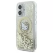 Hello Kitty HKHMP16SLGDIH iPhone 16 6.1", tok, fehér-arany Liquid Glitter Fever MagSafe