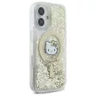 Hello Kitty HKHMP16SLGDIH iPhone 16 6.1", tok, fehér-arany Liquid Glitter Fever MagSafe