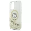 Hello Kitty HKHMP16SLGDIH iPhone 16 6.1", tok, fehér-arany Liquid Glitter Fever MagSafe