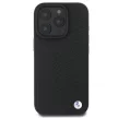 BMW BMHMP16X23RDDK iPhone 16 Pro Max 6.9" tok, fekete Sign Leather Diamond Metal Logo MagSafe
