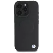BMW BMHMP16X23RTPK iPhone 16 Pro Max, 6.9" tok, fekete Sign Leather Half Textutok, piros And Circle MagSafe