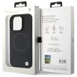 BMW BMHMP16X23RTPK iPhone 16 Pro Max, 6.9" tok, fekete Sign Leather Half Textutok, piros And Circle MagSafe