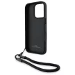 BMW BMHCP16X23RMRLK iPhone 16 Pro Max, 6.9" tok, fekete Signature Leather Wordmark Cord