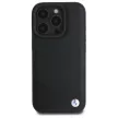 BMW BMHCP16X23RCGPK iPhone 16 Pro Max, 6.9" tok, fekete Sign Leather Crossing Lines Pattern