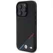 BMW BMHMP16L23PUPDK iPhone 16 Pro 6.3" tok, fekete M Perforated Tricolor Line MagSafe