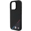 BMW BMHMP16L23PUPDK iPhone 16 Pro 6.3" tok, fekete M Perforated Tricolor Line MagSafe