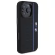 BMW BMHMP16X23SHEB iPhone 16 Pro Max, 6.9" tok, fekete Silicone Hexagon Blue Line MagSafe