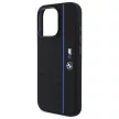 BMW BMHMP16X23SHEB iPhone 16 Pro Max, 6.9" tok, fekete Silicone Hexagon Blue Line MagSafe