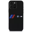BMW BMHMP16X23SAXK iPhone 16 Pro Max, 6.9" tok, fekete Silicone Middle Stripe MagSafe