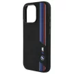 BMW BMHMP16X23SCUK iPhone 16 Pro Max, 6.9" tok, fekete Silicone Cut Tricolor Lines MagSafe