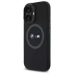 BMW BMHMP16S23SROK iPhone 16 6.1", tok, fekete M Silicone Printed Ring MagSafe