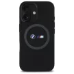 BMW BMHMP16S23SROK iPhone 16 6.1", tok, fekete M Silicone Printed Ring MagSafe