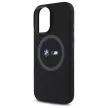 BMW BMHMP16S23SROK iPhone 16 6.1", tok, fekete M Silicone Printed Ring MagSafe