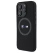 BMW BMHMP16X23SROK iPhone 16 Pro Max, 6.9" tok, fekete M Silicone Printed Ring MagSafe