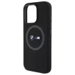 BMW BMHMP16X23SROK iPhone 16 Pro Max, 6.9" tok, fekete M Silicone Printed Ring MagSafe