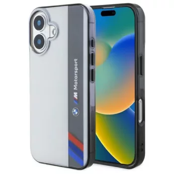   BMW hardcase Motosport IML Vertical Stripe BMHCP16M23HTFEG iPhone 16 Plus 6.7" tok, szürke
