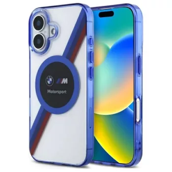   BMW BMHMP16S23HTPUT iPhone 16 6.1", tok, átlátszó hardcase Motosport IML Circle MagSafe