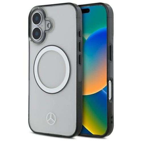 Mercedes MEHMP16S23HUOKC iPhone 16 6.1", átlátszó hardcase Printed logo MagSafe