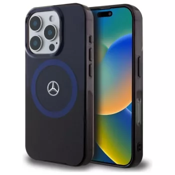   Mercedes MEHMP16X23HBIKV iPhone 16 Pro, Max 6.9" tok, fekete.sötétkék hardcase MB Double Layer BiColor MagSafe