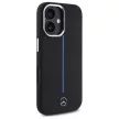 Mercedes MEHMP16S23SUMBK iPhone 16 6.1", tok, fekete Silicone Blue Stripe MagSafe