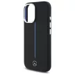 Mercedes MEHMP16S23SUMBK iPhone 16 6.1", tok, fekete Silicone Blue Stripe MagSafe