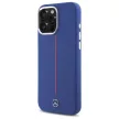 Mercedes MEHMP16X23SUMRV iPhone 16 Pro, Max 6.9" tok, kék hardcase Silicone tok, piros Stripe MagSafe