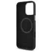 Mercedes MEHMP16L23SUGDK iPhone 16 Pro 6.3" tok, fekete hardcase Silicone Tonal Logo Wood Pattern MagSafe