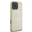 Guess case iPhone 16 Pro 6,3" GUHMP16LPSAPSMED tok, arany Saffiano Peony Classic Logo MagSafe