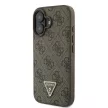 Guess GUHCP16SP4TDSCPW iPhone 16 6.1" tok, barna hardcase Leather Metal Logo Strass Crossbody